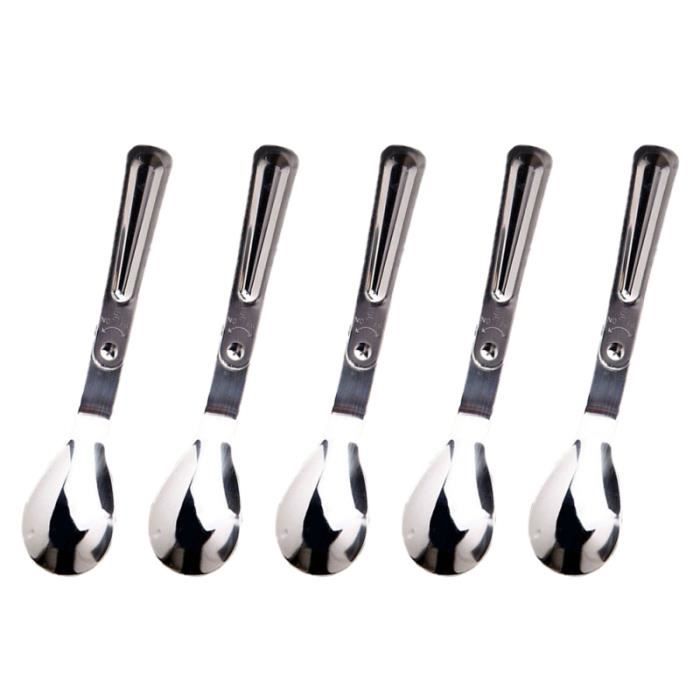 Ustensile de cuisine pliable de 5 cuillères à soupe pour le dîner de café de dessert PALETTE DE MAQUILLAGE - BOITE DE MAQUILLAGE