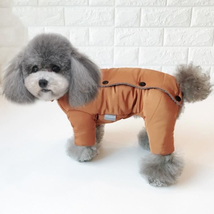 Manteau Blouson,Vêtements pour petits chiens chiens Automne, hiver, manteau de chien, veste chiot chaud- Type Caramel-S