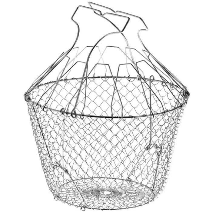 Panier à salade pliant D : 22.5 cm - inox