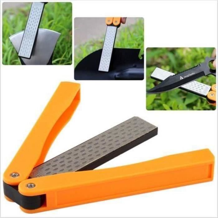 SE11226-Pierre à Aiguiser Aiguiseur de Couteau de Poche Affûteur Professionnel Couteau Double Face Portable Pliable Outil