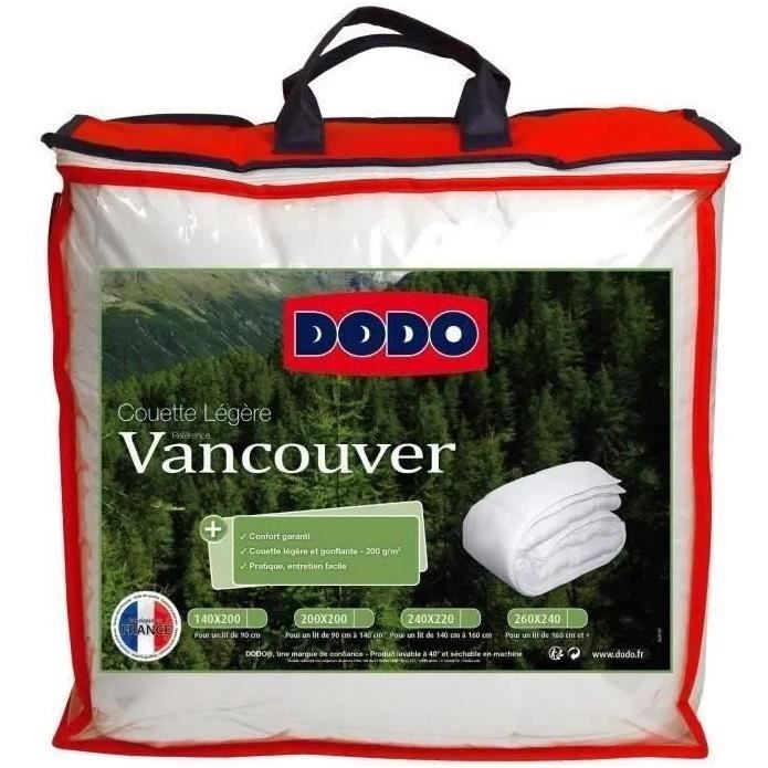 DODO Couette légère Vancouver - 140 x 200 cm - Blanc