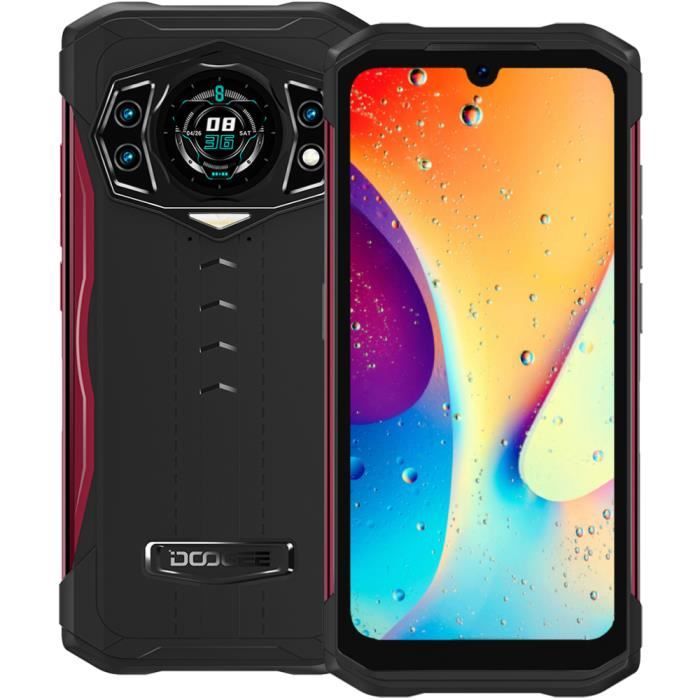 DOOGEE S98 Affichage arrière Téléphone 8Go 256Go Écran 6.3 pouce Batterie 6000mAh Caméra 64MP Smartphone - Rouge