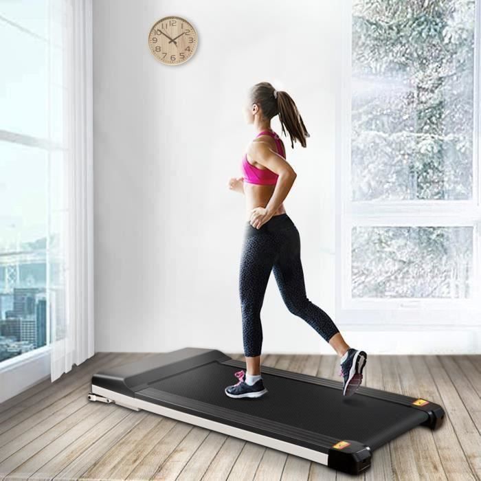 Lontek F512 Tapis de Course Marche Silencieux pour Travail, Maison & Bureaux - Jusqu'à 6 km/h, 12 Programmes