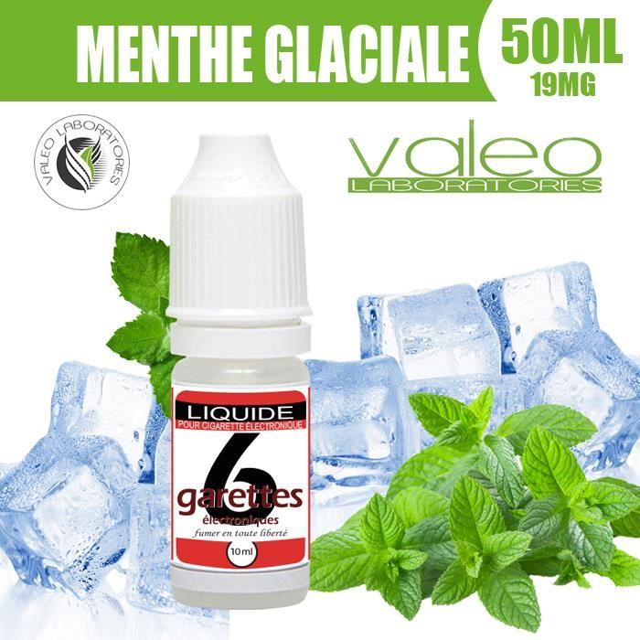 E LIQUIDE 50ML – MENTHE GLACIALE 19mg DE NICOTINE - 6GARETTES