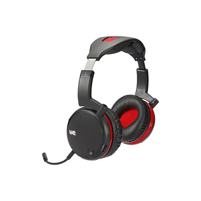 WE Gamium Casque Gaming avec amplificateur - PS4, PS5, Xbox One, Nintendo Switch et PC Noir / Rouge