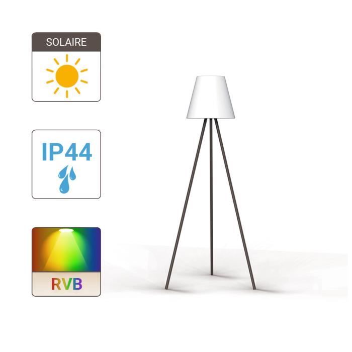 Lampadaire Solaire IP44 RVB Bl