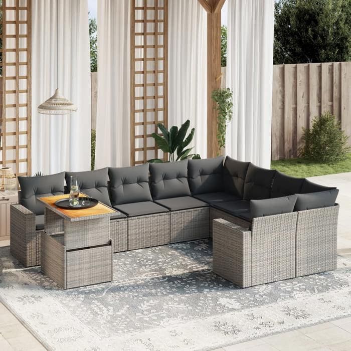 Salon de jardin VIDAXL 10 pcs