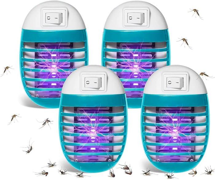 Lampe Anti Moustiques Rechargeable UV 360° – Tueur D'insectes électrique Pour Intérieur/extérieur | 4000 MAh, Couverture 50–120 M²