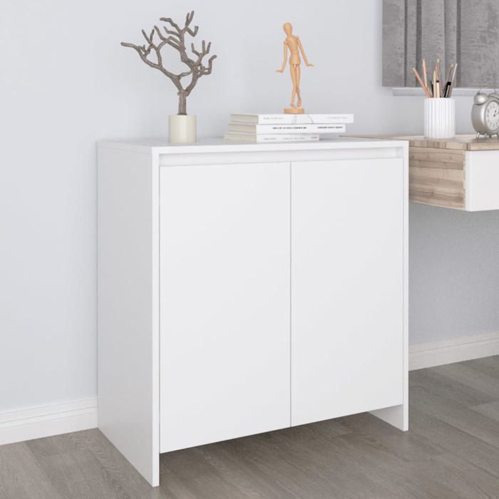 Buffet-Meuble de rangement Blanc 70x41x75 cm Bois dingénierie