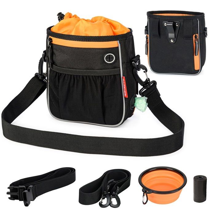 Comparer les prix de Pochette à friandises pour chien sacs de promenade pour chien transport de croquettes friandises jouets pour le dressage du