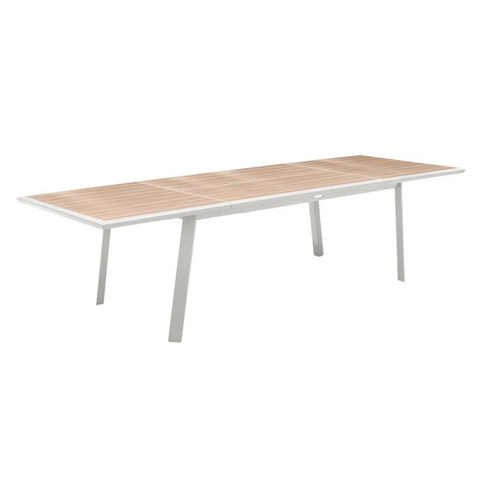 Hespéride - Table de jardin extensible Pavane en aluminium - 12 Places - Lin