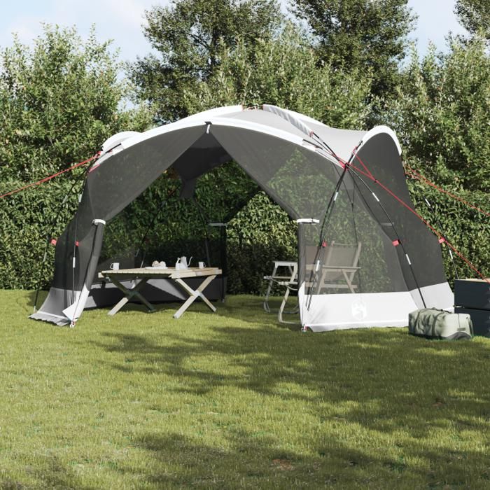 Mosquito net de camping avec portes grises pour 8 personnes étanche