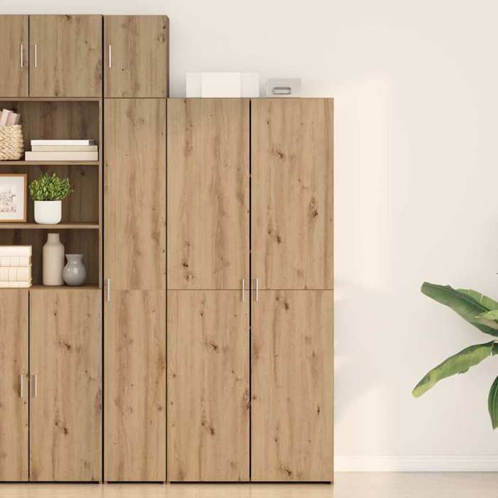 Buffet haut - vidaXL - Chêne artisanal - 40x42 5x185 cm - Marron - Style rustique
