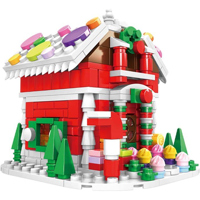 Blocs de construction de Noël en forme de maison (322 pièces) - Porte ...
