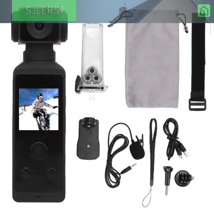 sjlerst caméra de sport de tournage Caméra de Sport 5K HD Action Cam Contrôle WIFI intégré 270 ° Rotatif photo camescope
