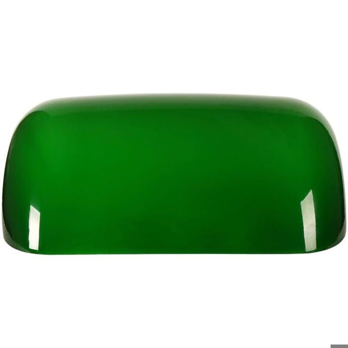 Abat-jour en verre vert 22.5x13x7.5cm – Remplacement pour lampe de bureau – Éclairage diffus de qualité supérieure