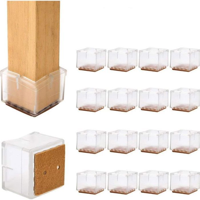 16pcs Patins pour meubles en silicone - Antidérapant Protège le sol - 31mm à 36mm