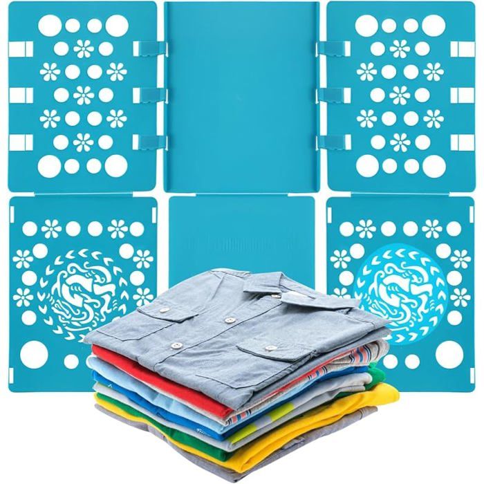 Plieuse Linge Pliable Pnche à Plier le Linge Régble Plieur de Vêtements pour T Shirts Chemises Pulls Pant PLAQUE DE PLIAGE DU LINGE