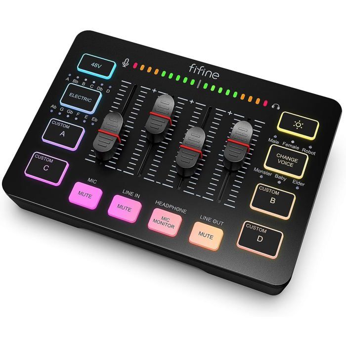 Carte son Fifine Mikser audio SC3 Czarny USB - vue 2