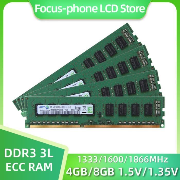 Barrette Mémoire RAM Elpida 4 Go DDR3 1866 MHz ECC UDIMM - Compatible HP Z400 Z420, Neuf Sous Blister