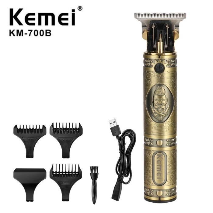 Couleur KM-700B Tondeuse à Cheveux Sans Fil Pro Li T-Outliner Pour Homme, Rasoir à Tête Chauve, de 0 mm, km-1