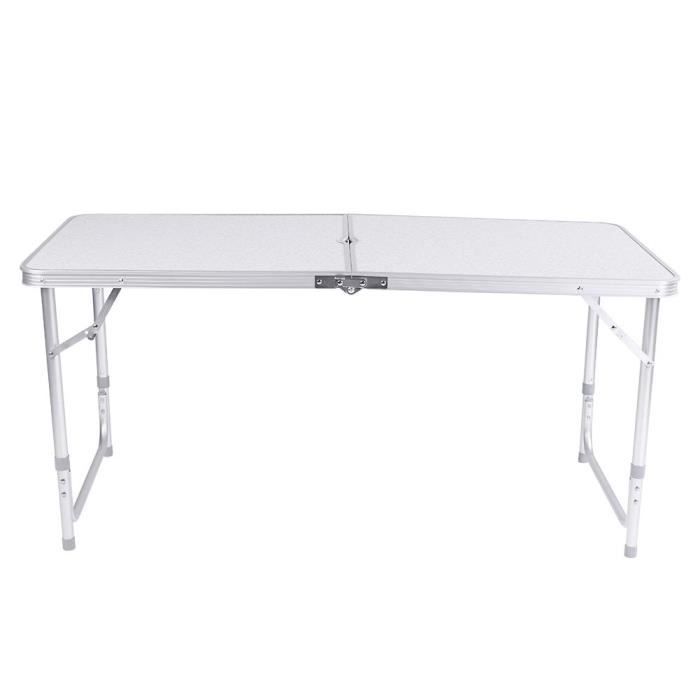 Table Pliante En Aluminium Table Pliante Portable Blanche 120cm