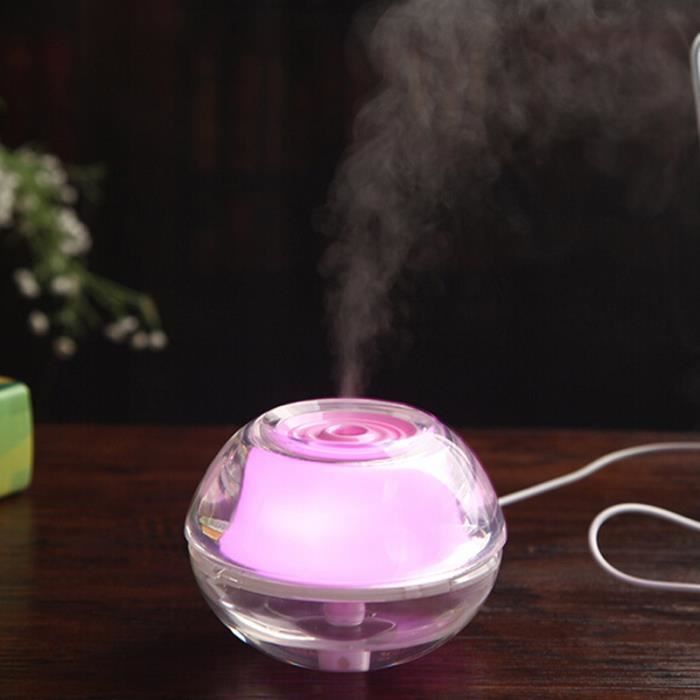 Chargeur USB humidificateur Mini coloré lumière de bureau Purificateur Aroma Diffuseur