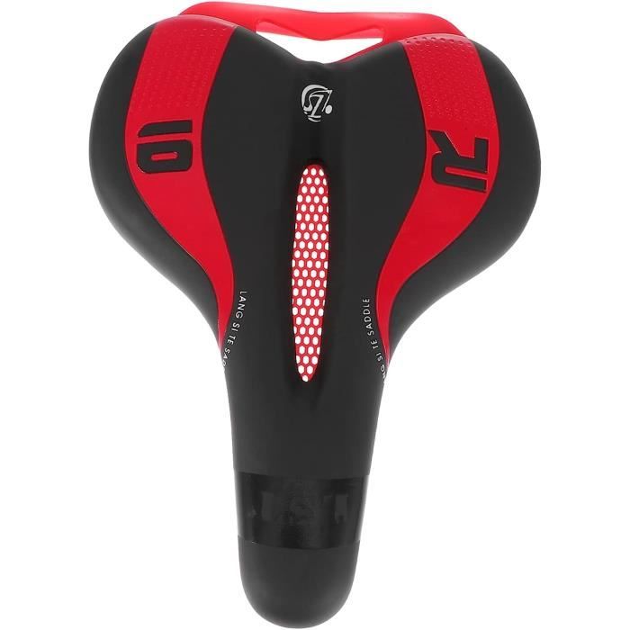 Selle De Vélo En Fibre De Carbone - Légère Et Absorbante - Pour VTT Et Vélo De Route - Réglable Et Respirante (trous D'aération)