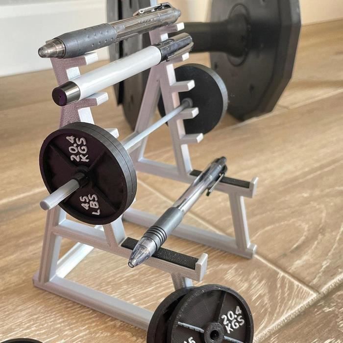 2 Porte-stylos En Forme De Squat Rack – Réplique De Salle De Sport Avec Haltères, Déco Bureau