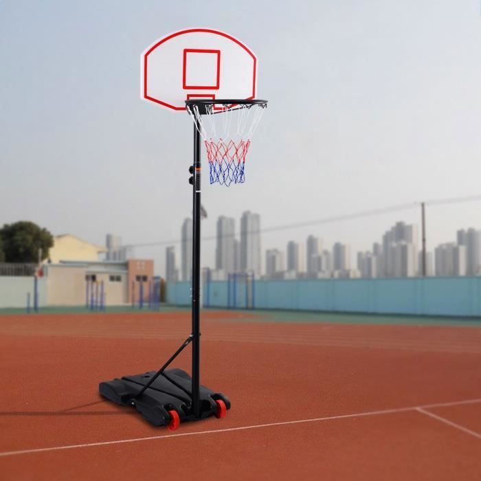 GOPLUS Panier de Basket-Ball Portable Réglable en Hauteur de 1,3-3,05 m
