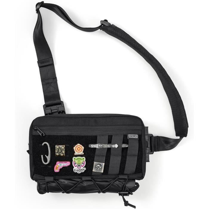Sac bandouliere poitrine Tactical Geek Cache L3C EDC en 1000D Nylon noir Pour voyage Fermeture eclair YKK 1000d noir Cdiscount Bagagerie Maroquinerie