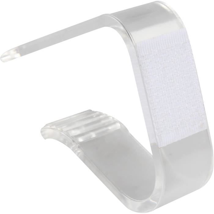 4 Pinces à Nappe Transparentes - Pour Tables Jusqu'à 4,5 Cm D'épaisseur - Anti-vent - Plastique Robuste