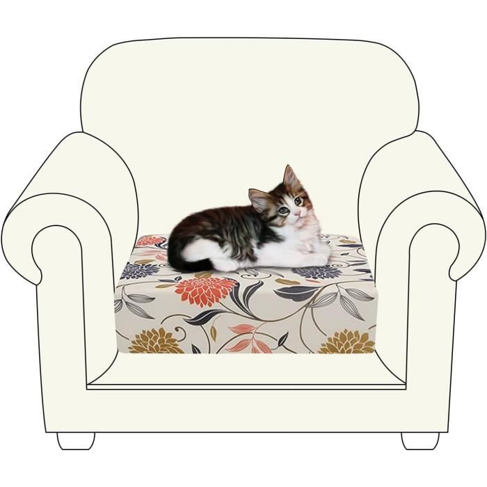 Housse De Coussin Canapé En Cuir PU Extensible - Imperméable, Antidérapante, Protection Salon, Patio, Fauteuil (plusieurs Tailles)