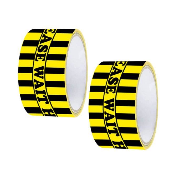 Social se Plancher RUBAN JAUNE Hazard distance de sécurité 2 mètres 50 mm x 33 m Social se Plancher RUBAN JAUNE Hazard distance de sécurité 2 mètres 50 mm x 33 m