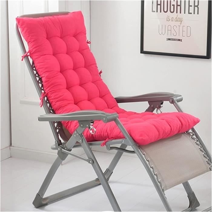 Coussin Chaise Longue Extérieur Antidérapant - Avec Capuche Et Sangle - Pour Jardin, Plage, Terrasse