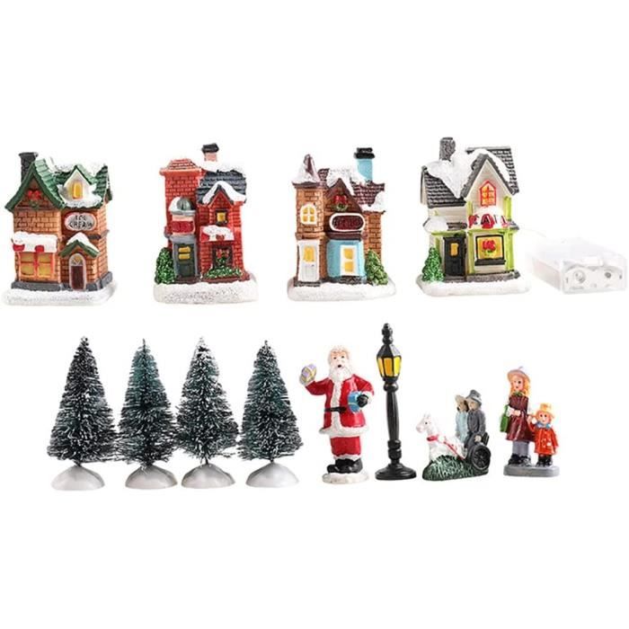 LED Maison Village De Noel Miniature, Decoration Noel Village LED