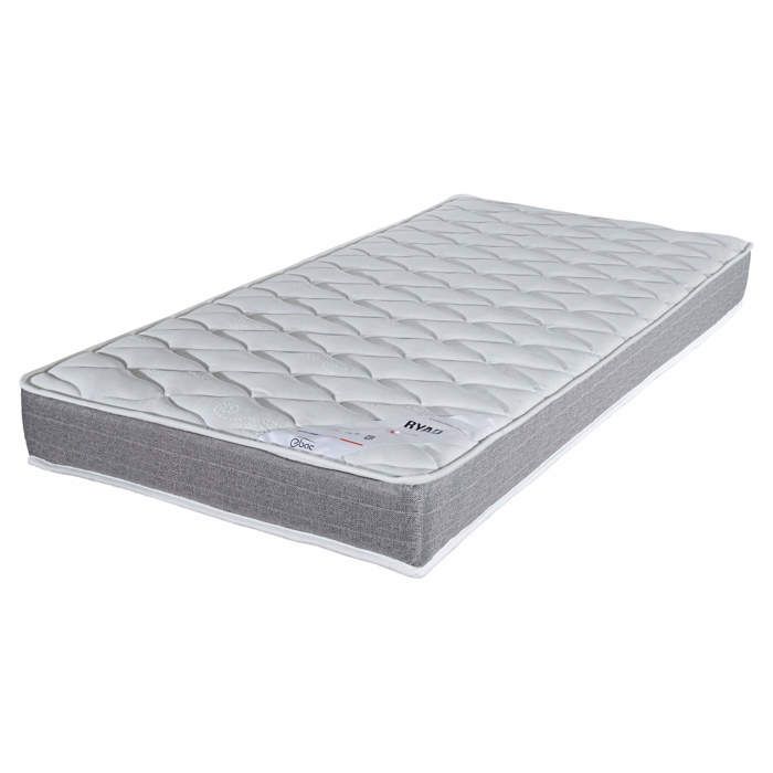 Matelas 80x190 Ryad - Ressorts - Hauteur 21 cm - Soutien très ferme