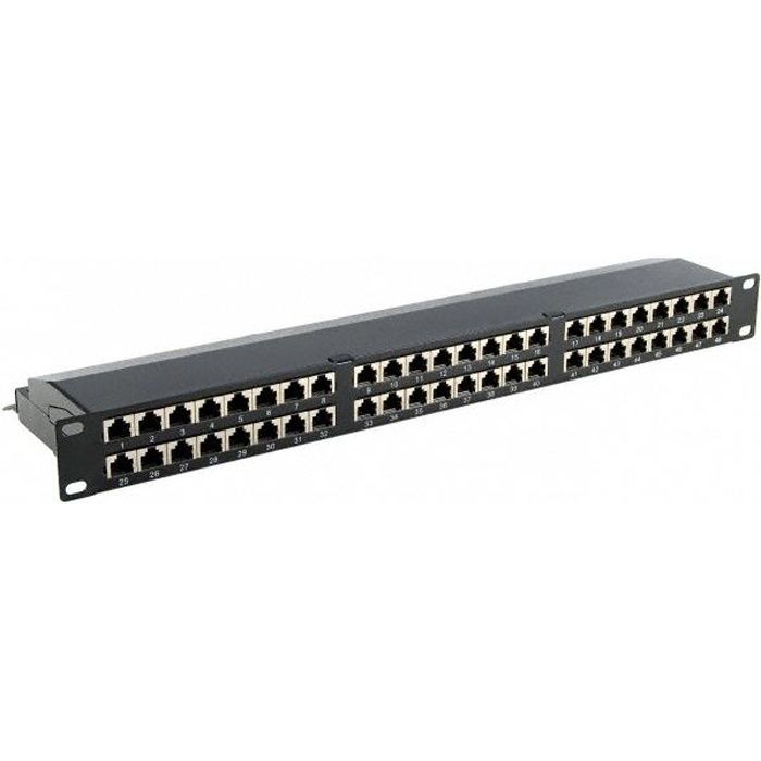 Panneau De Brassage Rj45 48 Ports Cat6 Stp 1u Prix Pas Cher