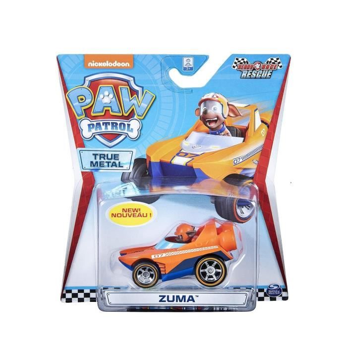 Pat Patrouille Vehicule En Metal : Zuma Et Sa Voiture De Course 7 Cm - Paw Patrol Voiture 