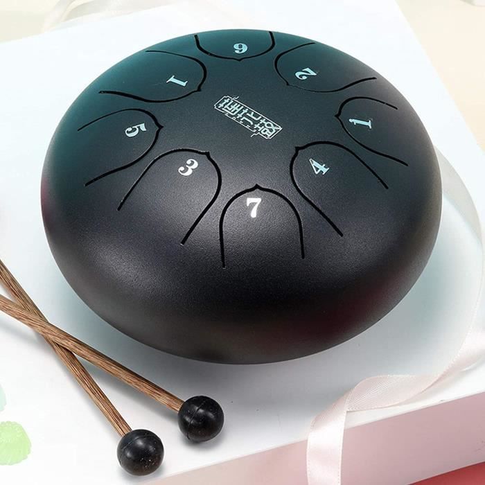 Tambour De Pluie En Acier 6 Pouces - 8 Tons - VixxNoxx - Noir
