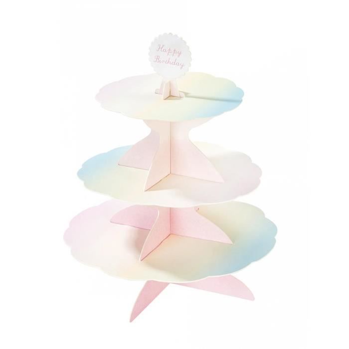 Presentoir Gateaux En Carton Rose Cdiscount