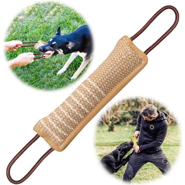 Meilleurs prix pour Boudin À Mordre en Jute pour Chien, Jouet Morsure Chien Extra Robuste, Durable, Jouets interactifs pour Les Chiens de Moyenne