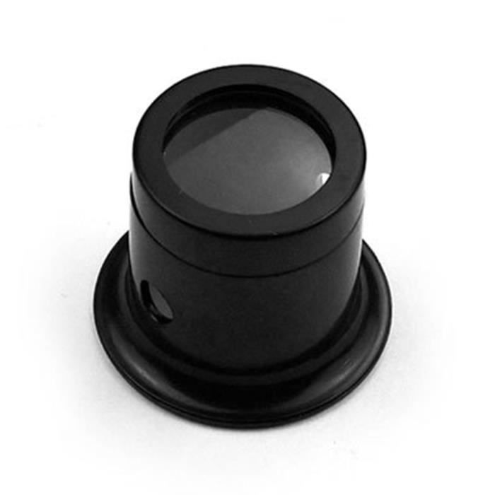 Loupe Monoculaire 15x – Lentille Acrylique – Pour Bijoux, Archéologie, Réparation – Compacte Et Portable – Noir