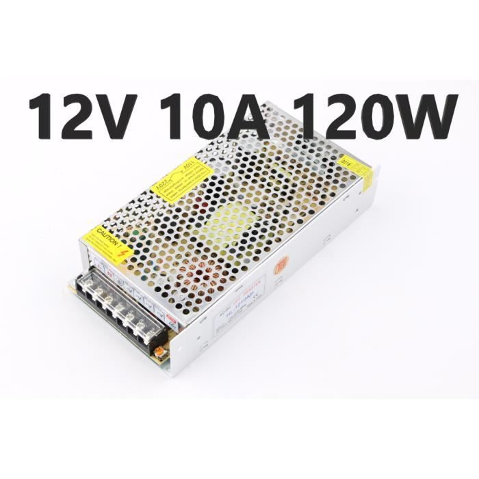 TRANSFORMATEUR DE ALIMENTATION LEDMO 12V 10A Bloc D'Alimentation pour LED EUR 15,73 - FR