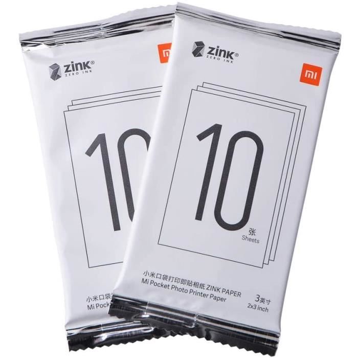 Pour Xiaomi Premium Zink Paper - Lot de 20 Feuilles, Compatible avec Xiaomi  Imprimante Photo Mini, 5 x 7,6 cm, Zink Photo Pape[165] - Cdiscount  Informatique