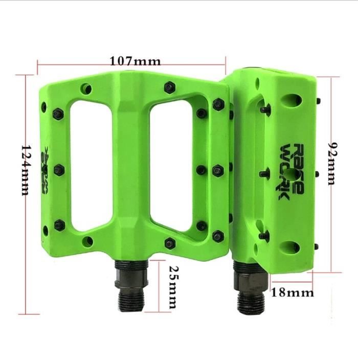Pedalier Velo de course pedales en Nylon vtt Contact plate forme de montagne plate automatique velo de course Type green Cdiscount Sport