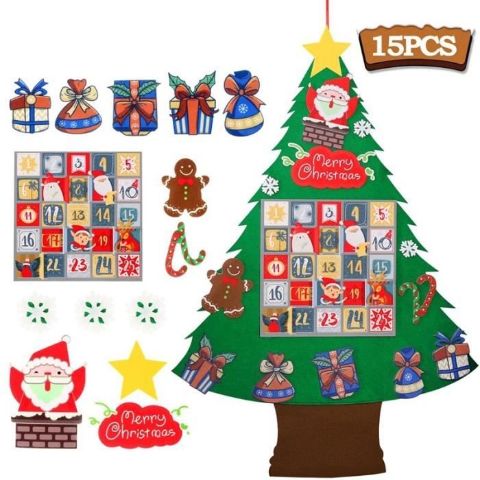 Sapin de Noël,Arbre de noël en feutre, décoration pour la maison