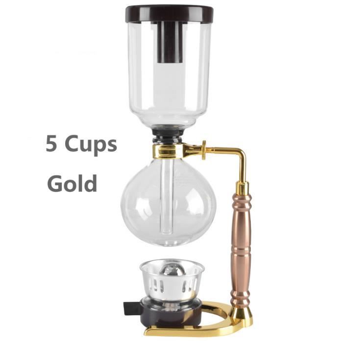 Siphon à Café à Gaz Portable – Cafetière Lampe à Gaz, Brûleur Table Inox, Allumage Auto, Idéal Extérieur Et Maison