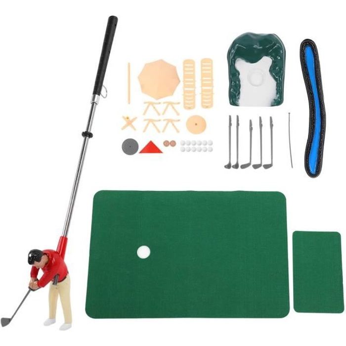 Fdit Jouet de golf pour enfants Kit de Jeu de Mini Golf Intérieur Jouet de Golf avec Coussin Putter Balle Chaises pour Enfants