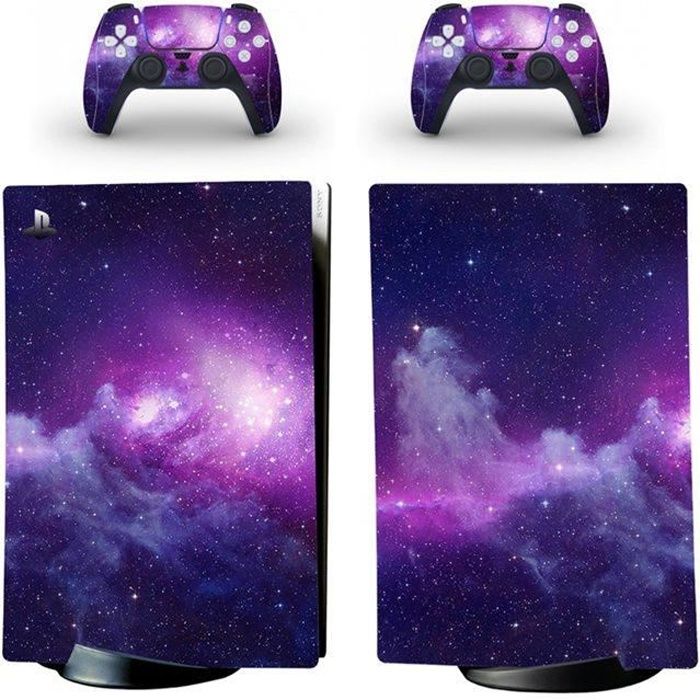 Galaxy Violet 2,PS5 sticker Protection peau Dissipation thermique étanche Playstation 5 Digital Edition skin